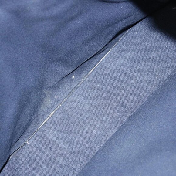 HERMES Fourre Tout MM Hand Bag Canvas Navy Khaki Auth ti1603 - Picture 11 of 14